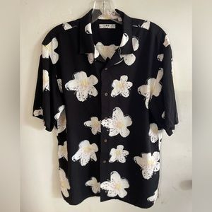 Uniqlo Hawaiian Aloha Shirt Black Medium